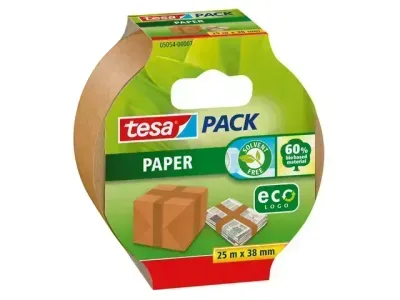 Verpakkingstape Tesapack papier | Tesa® ecologo® | 38mmx25m Bruin
