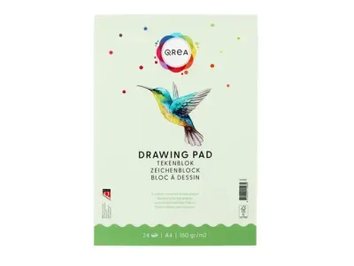 Tekenblok Qrea A4 24 vel 160gr gelijmd Tekenblok Qrea A4 24 vel 160gr gelijmd