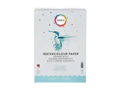 Aquarelblok Qrea A3 20 vel 200gr spiraal Aquarelblok Qrea A3 20 vel 200gr spiraal