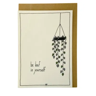 Be leaf in yourself, kaartje Emma Nieke