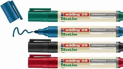 Ronde whiteboard markers 4 stuks | Edding | 28 Ecoline