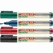 Schuine whiteboard markers 4 stuks | Edding | 29 ecoline Schuine whiteboard markers 4 stuks | Edding | 29 ecoline