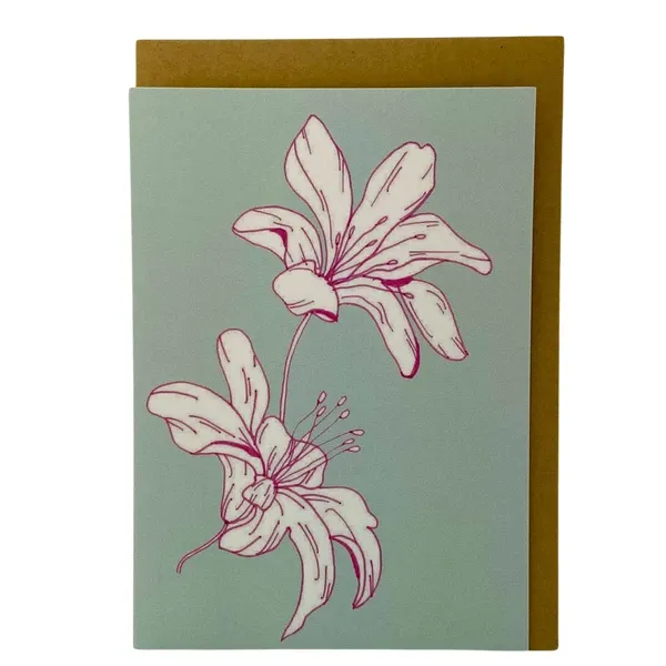 Lelies, kaartje met bloemen Emma Nieke