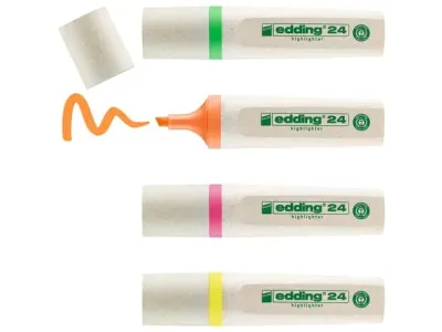 Fluo highlighters | Edding | 24 Ecoline 4 stuks