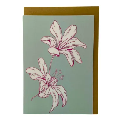 Lelies, kaartje met bloemen Emma Nieke