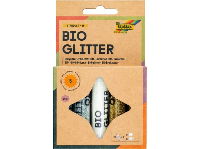 Bioglitter Stardust | FOLIA |7gr 5 stuks 3 kleuren Bioglitter Stardust | FOLIA |7gr 5 stuks 3 kleuren