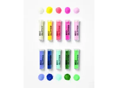 Bioglitter Rainbow | FOLIA | 10 stuks 7gr 10 kleuren