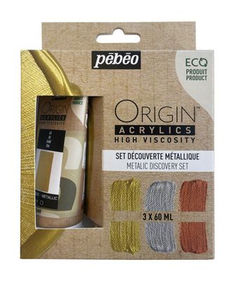 Acrylverf set | Pebeo ontdekkingsset metallic 3 x 60 ml
