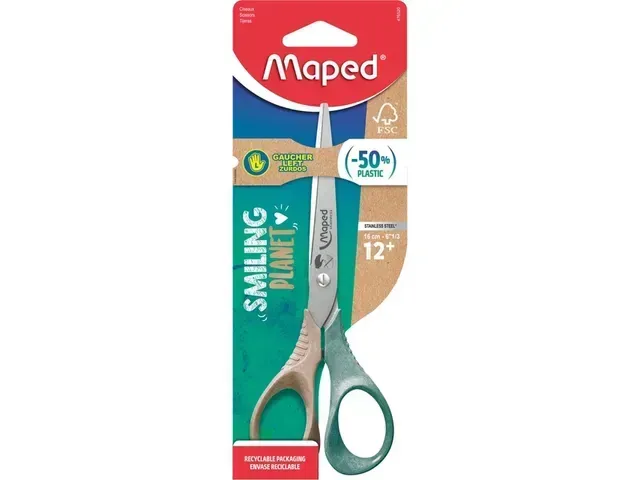 Linkse Schaar | Maped Smiling Planet | 16cm Linkse Schaar | Maped Smiling Planet | 16cm