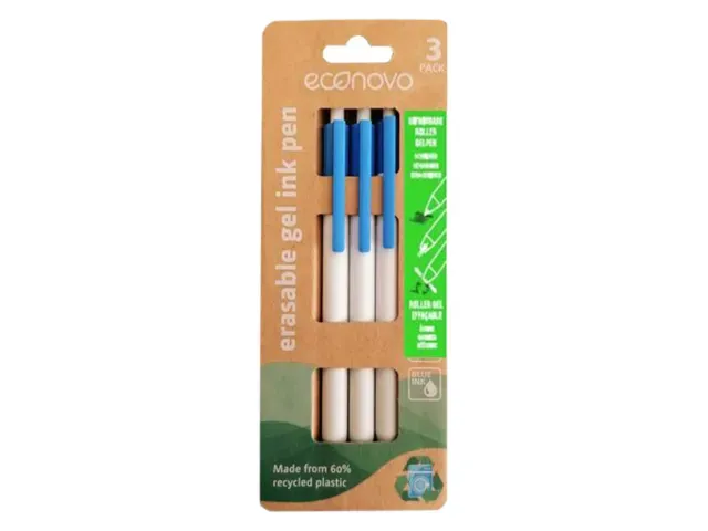 Gelschrijvers uitwisbaar fijn blauw | ECONOVO | blister à 3 stuks Gelschrijvers uitwisbaar fijn blauw | ECONOVO | blister à 3 stuks