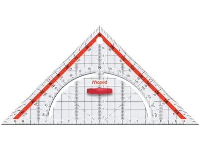 Geodriehoek 26 cm | Maped  | 028700 26cm 45 Graden Transparant