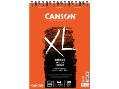 Canson | Schetspapier XL Sketch 120vel 90gr A4 ivoorwit