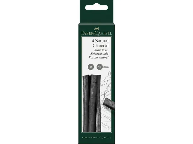 FABER CASTELL | houtskool 9 - 15 mm 4 stuks FABER CASTELL | houtskool 9 - 15 mm 4 stuks