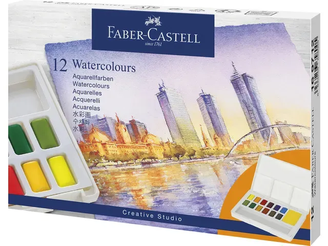 FABER CASTELL | aquarelset 12 kleuren FABER CASTELL | aquarelset 12 kleuren