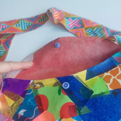 Verjaardagsfeest voor 6- tot 8-jarigen: Handtas uit reclamezeil