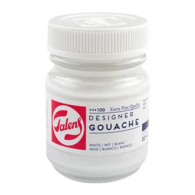 Talens Gouache Extra Fine Quality Fles 50 ml Wit 100 Talens Gouache Extra Fine Quality Fles 50 ml Wit 100