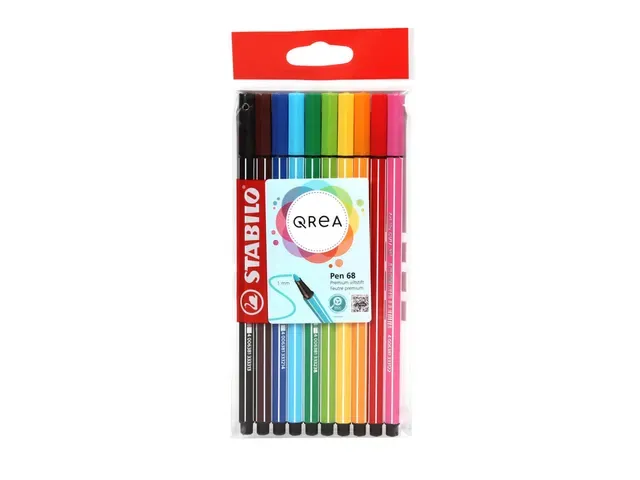 Fineliner STABILO point 88/10 Qrea Fijn 10 stuks assorti