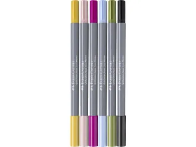 Faber Castell | Duo aquarelmarkers Goldfaber aqua lettering set bloom |etui 6 stuks