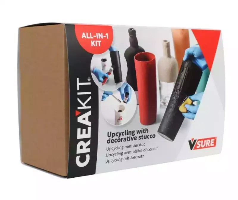 Knutselpakket | CREAKIT | Upcycling met decoratieve stucco