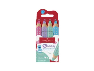 FABER CASTELL | Potloden pastel Grippy XXL Jumbo etui 4 stuks