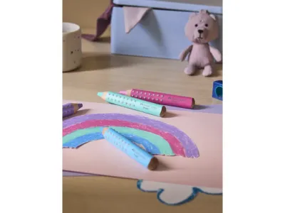 FABER CASTELL | Potloden pastel Grippy XXL Jumbo etui 4 stuks