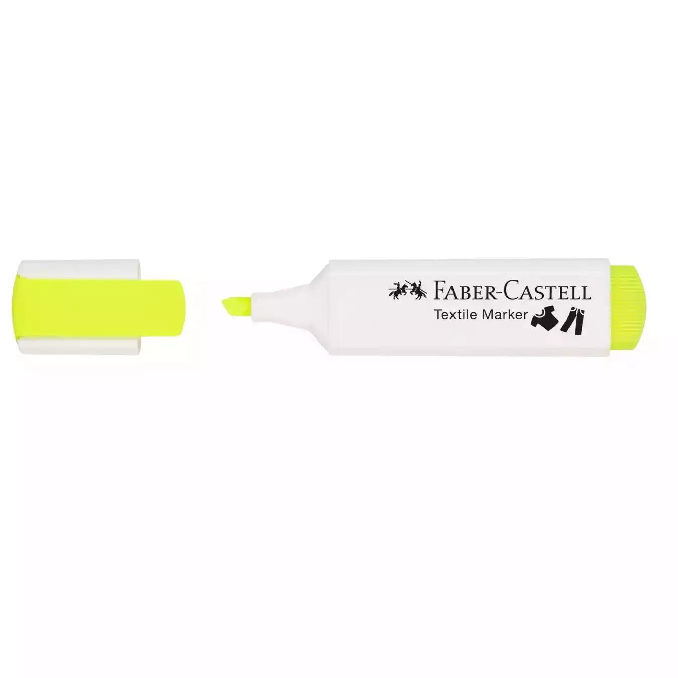 Textielmarker geel faber castell