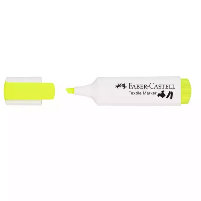 Textielmarker geel faber castell