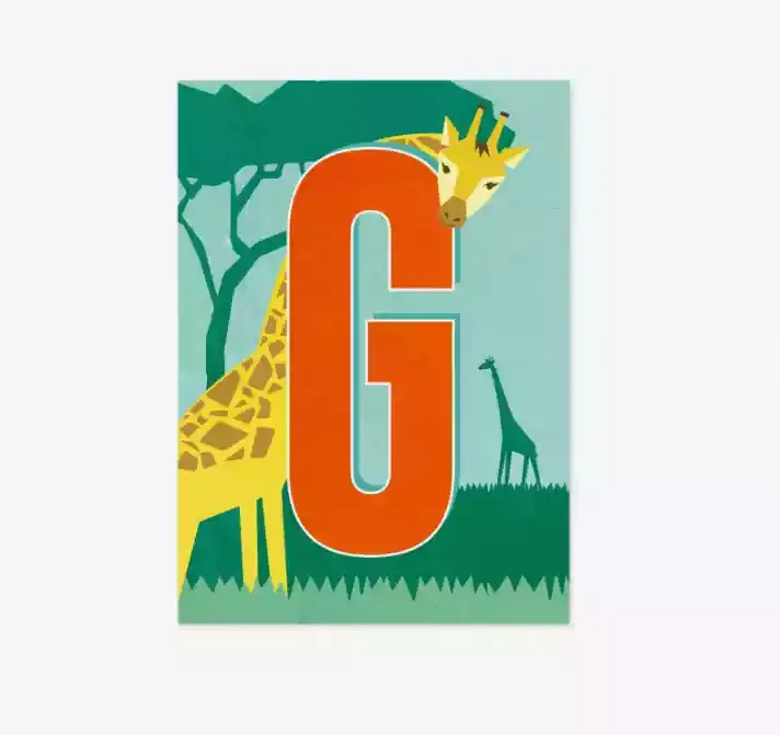 Monimari postkaart letter G