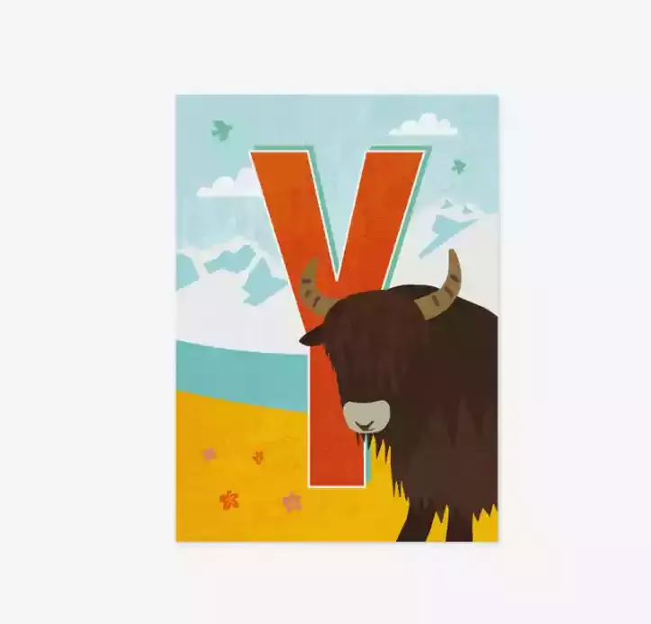 Monimari postkaart letter Y