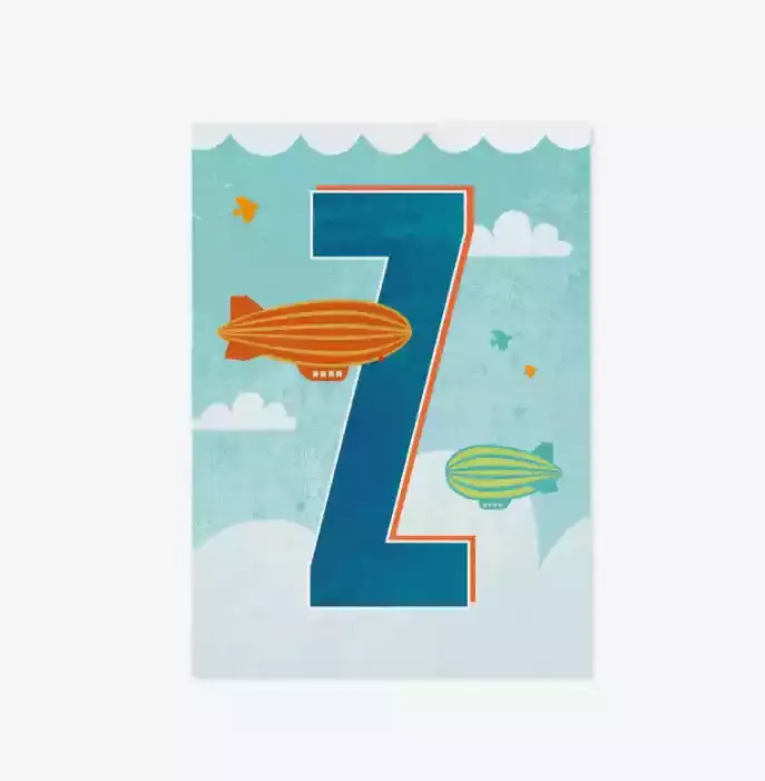 Monimari postkaart letter Z