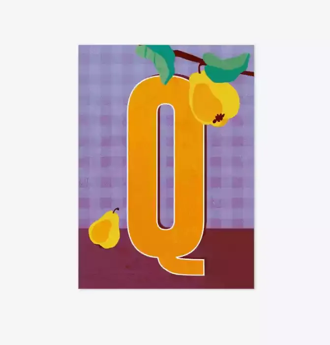Monimari postkaart letter Q