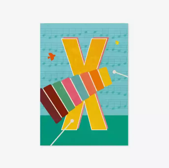 Monimari postkaart letter X