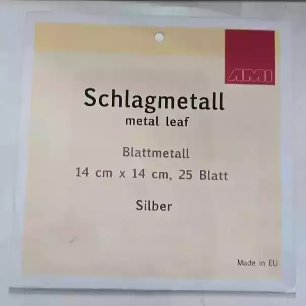 Bladmetaal zilver 14x14 cm 25 bladen