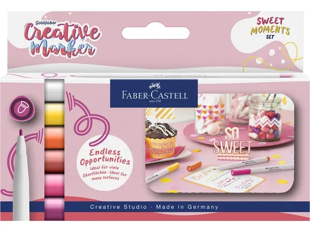 FABER CASTELL | Creative marker Sweet Moments | set à 6 stuks FABER CASTELL | Creative marker Sweet Moments | set à 6 stuks