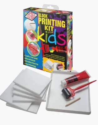 ESSDEE | Blockprint starterset Linosnede voor Kinderen | 10 delig
