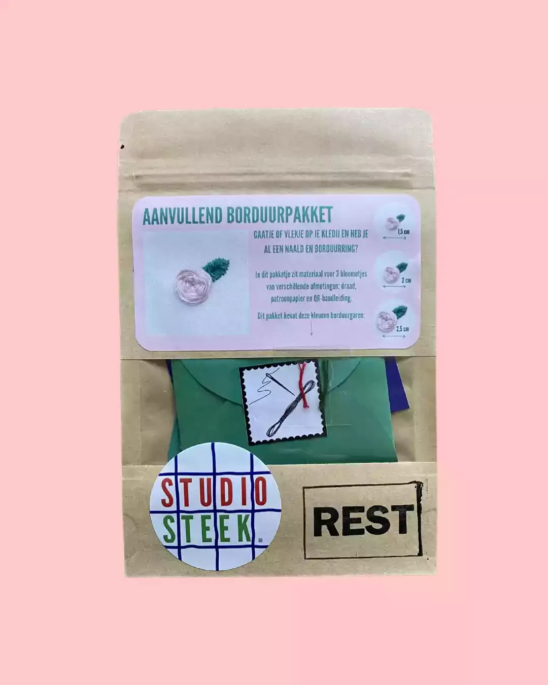 Aanvullend borduurpakket bloempjes🌼 | REST x Studio Steek Aanvullend borduurpakket bloempjes🌼 | REST x Studio Steek