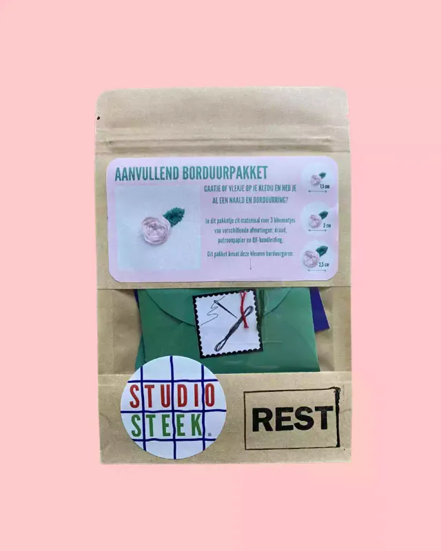Aanvullend borduurpakket bloempjes🌼 | REST x Studio Steek Aanvullend borduurpakket bloempjes🌼 | REST x Studio Steek