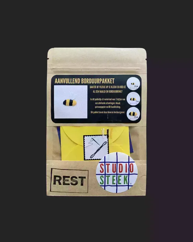 Aanvullend borduurpakket bijtjes🐝| REST x Studio Steek Aanvullend borduurpakket bijtjes🐝| REST x Studio Steek