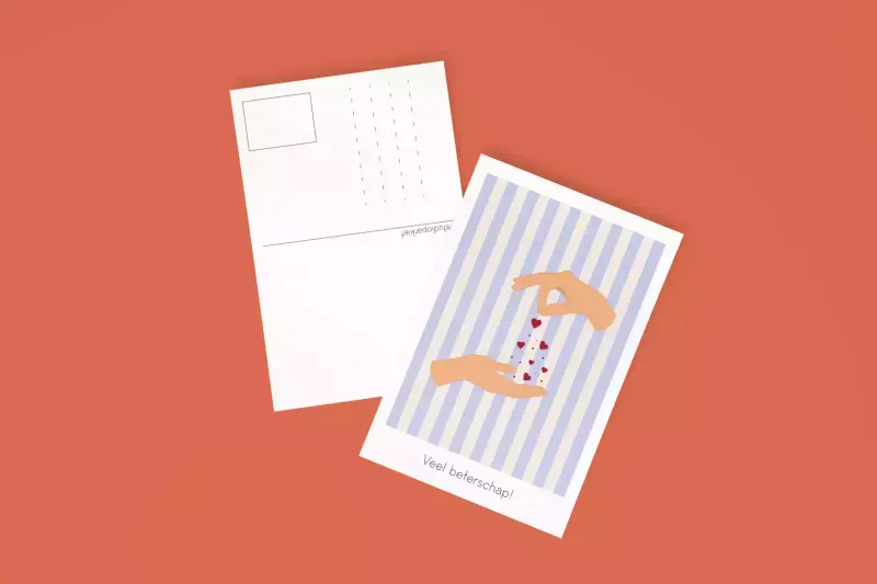 Postkaart - Veel beterschap | Studio Parkiet