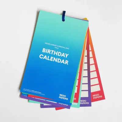 REDOPAPERS birthday calender