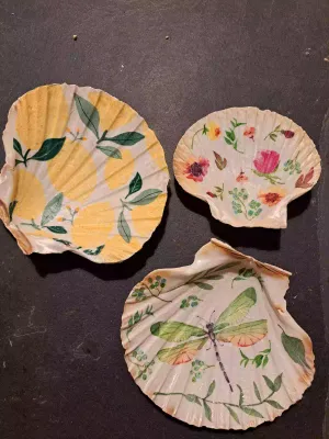 Workshop Schelpenschaaltjes met decoupage woe 05/08/2026 Workshop Schelpenschaaltjes met decoupage woe 05/08/2026