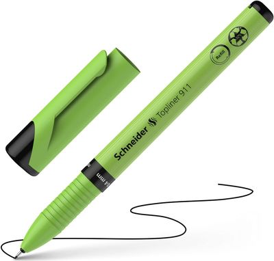 fineliner Schneider topliner 911 0.4mm zwart