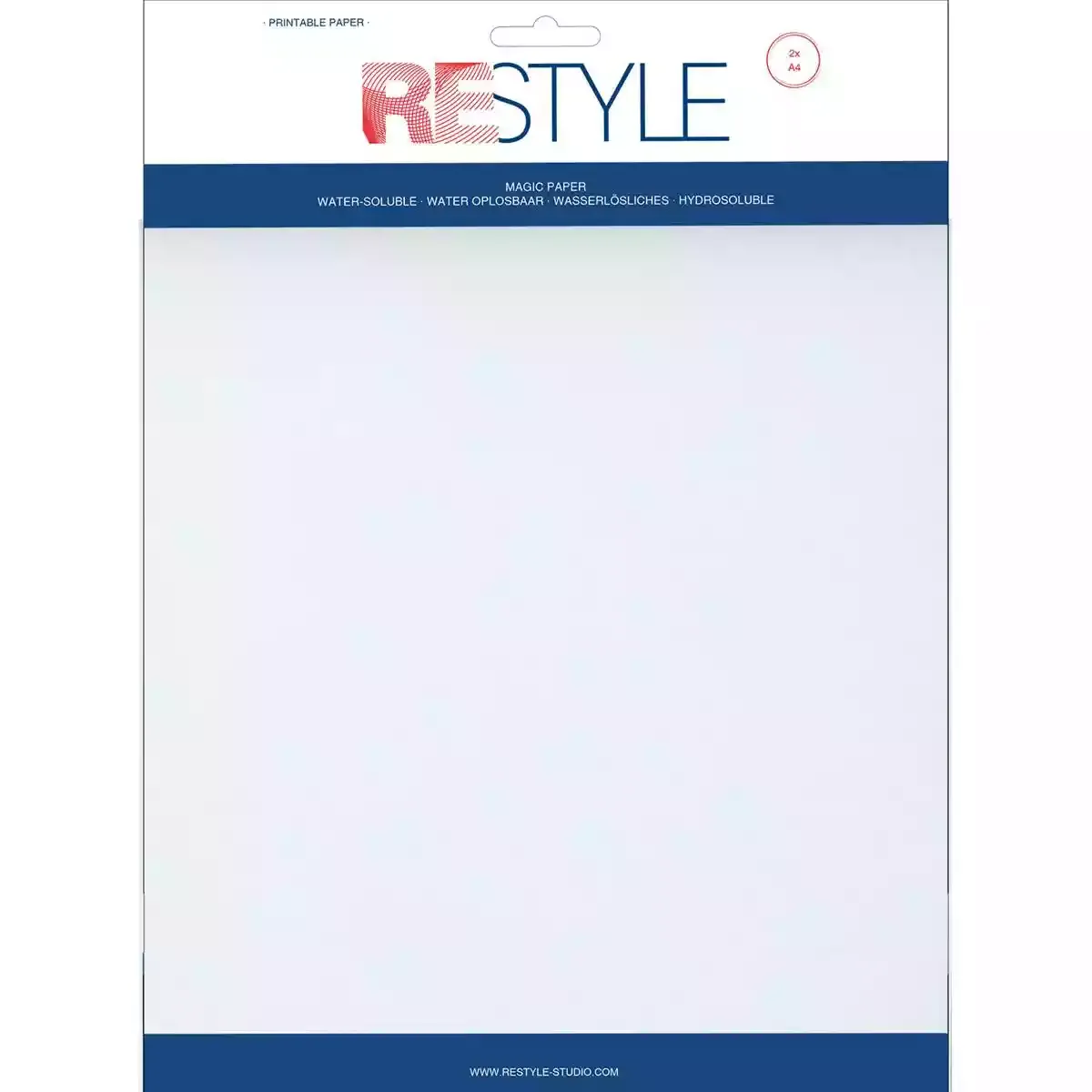 ReStyle Wateroplosbaar borduurpapier | 2 vellen A4 21x29,7cm