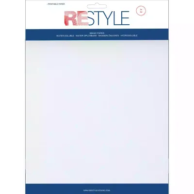 ReStyle Wateroplosbaar borduurpapier | 2 vellen A4 21x29,7cm
