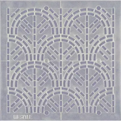 ReStyle Sashiko sjabloon seigaiha (golven) maat 10 x 10 cm