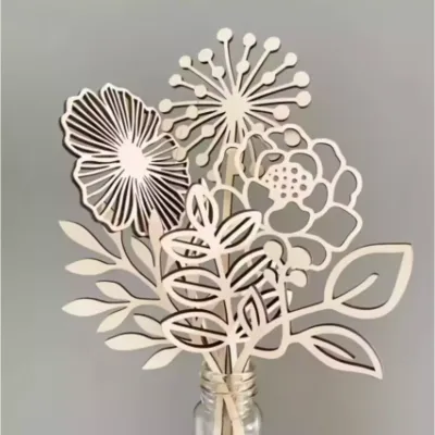 Circulaire houten bloem Circulaire houten bloem
