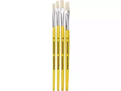 Penselenset varkenshaar plat maat 4-6-8-12 | Eberhard Faber