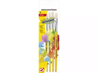 Penselenset varkenshaar plat maat 4-6-8-12 | Eberhard Faber