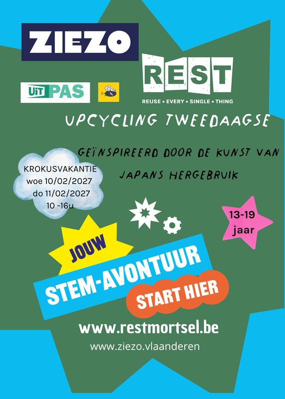Upcycling tweedaagse voor tieners 10/02/2027 en 11/02/2027