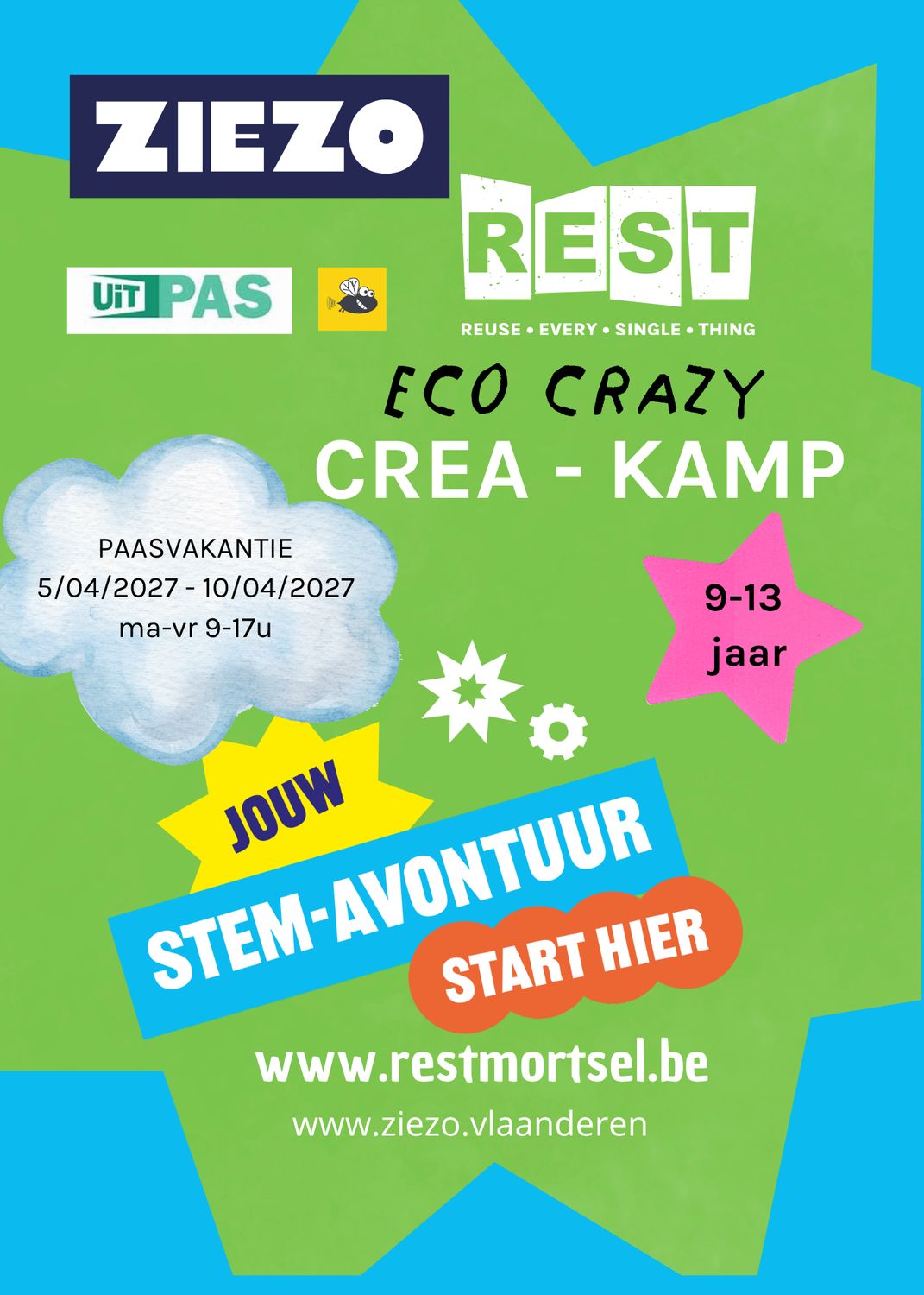 Eco crazy crea kamp paasvakantie 5 tot 10/04/2027